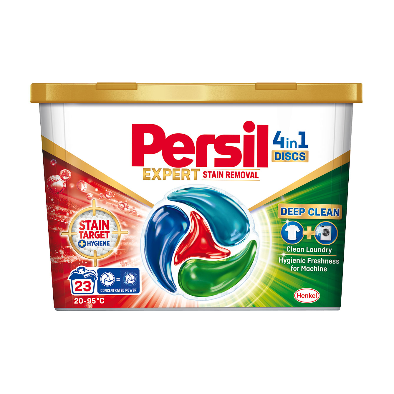 Диски для прання Persil Expert Stain Removal 4 in 1 Discs Deep Clean, 23 цикли прання, 23 шт